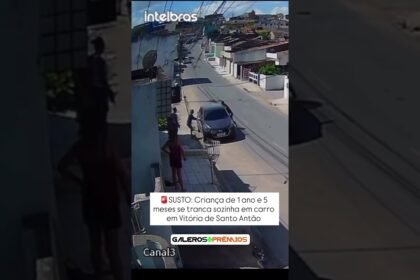 SUSTO: Criança de 1 ano e 5 meses se tranca sozinha em carro em Vitória de Santo Antão