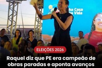 RAQUEL DIZ QUE PE ERA CAMPEÃO DE OBRAS PARADAS E A PONTA AVANÇOS EM ST